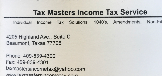 Tax Preparers and Tax Attorneys Tax Masters Income Tax Service LLC in Beaumont TX