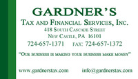 Gardner's Tax & Financial Services Company Logo by Joyce Gardner in New Castle PA