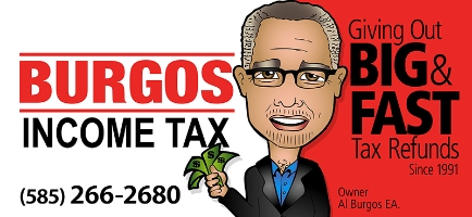 BURGOS Income Tax, Inc. Company Logo by Alfred Alfred in Rochester NY